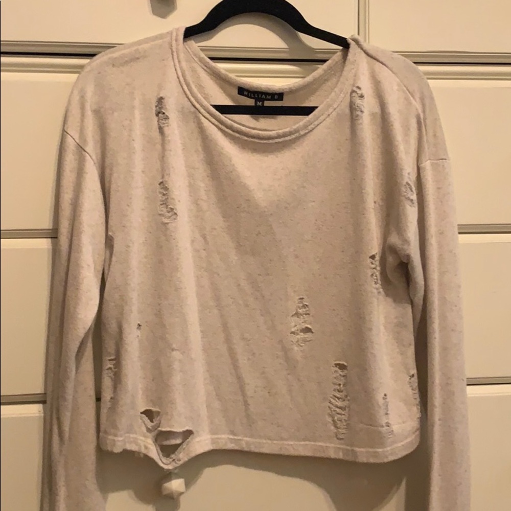 Distressed sweater